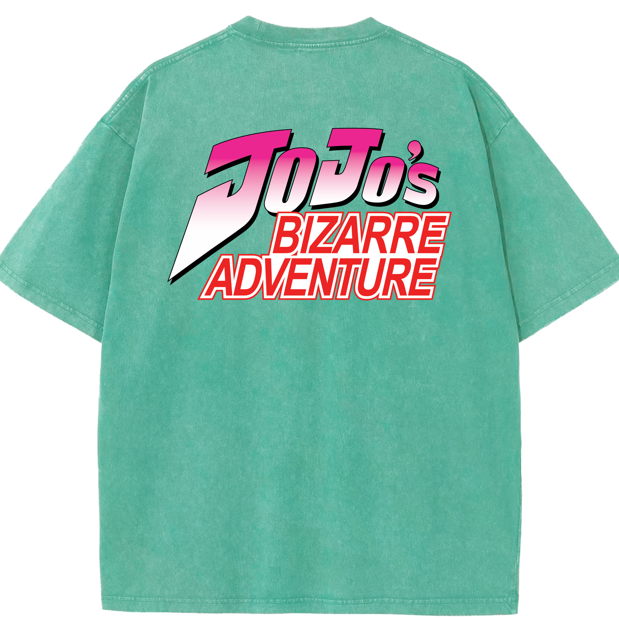 （画像用） ジョジョの奇妙な冒険 JoJo's Bizarre Adventure 綿100% ヴィンテージ風 半袖Tシャツ（背面プリント）